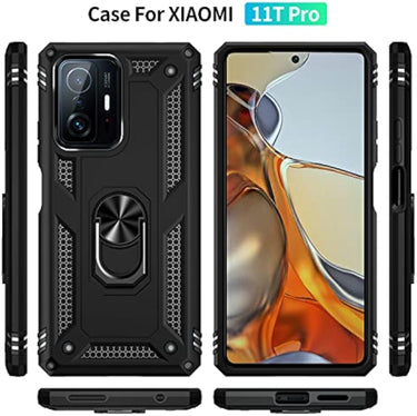 SupShell™️ TPU Military Protection Shockproof Rugged Armor Case Series for Mi 11T / 11T Pro, Black - Supshell